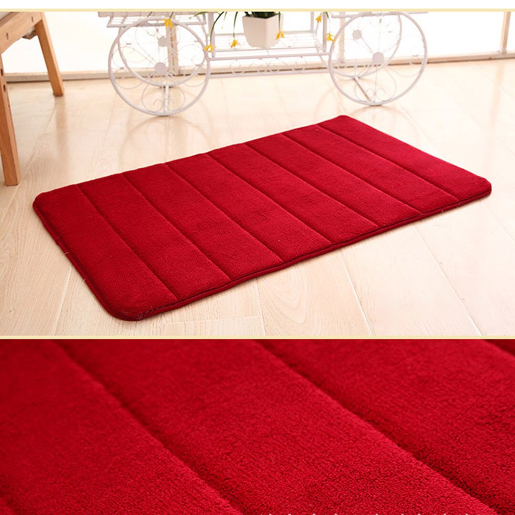 พรมเช็ดเท้านาโนสีพื้น (40x60cm) พรมเช็ดเท้าสีพื้น นุ่มสบายเท้า พรมห้องนอน พรมห้องน้ำ ตกแต่งบ้าน พรมเช็ด ผ้าเช็ดเท้า