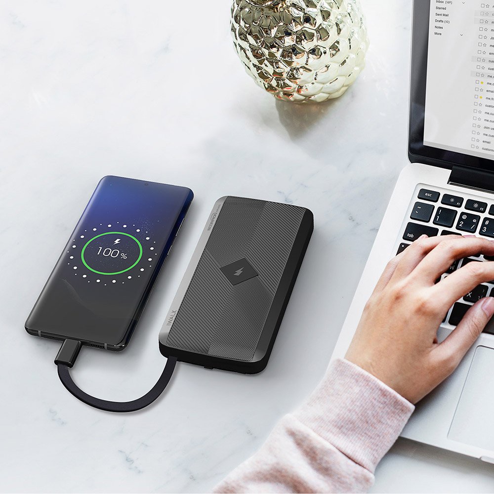 iWALK Scorpion Air Mag แบตสำรองแบบชาร์จไร้สาย 10000mAhมีสายชาร์จในตัว LightningและTypeC ชาร์จเร็ว - รูปที่ 4