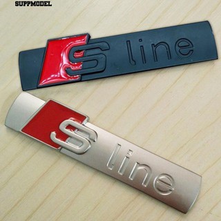 ⏲ป้ายโลหะ 3D Badge สติกเกอร์รถยนต์สำหรับโลโก้ Audi Sline Auto Decal Accessories