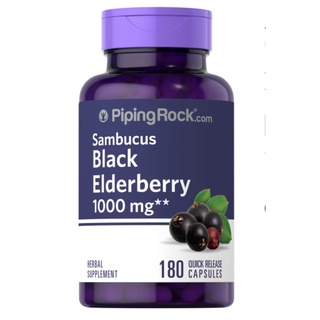 Piping Rock Sambucas  Black Elderberry 1000 mg, 180 Capsules