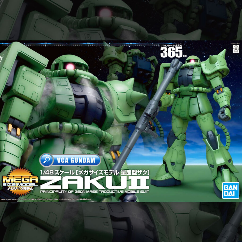 Bandai Gunpla Mega Size 1 48 Ms 06f Zaku Ii โมเดล ก นด ม ก นพลา Vca Gundam Shopee Thailand