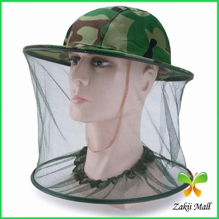 Zakii Mall [A642] หมวกปีกกว้างกันแมลง หมวกมุ้งเดินป่า  Insect hat