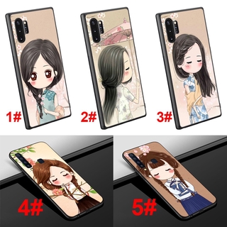 เคสโทรศัพท์ซิลิโคนลายการ์ตูน Cheongsam สําหรับ Samsung S 20 Plus Ultra Note 10 S 10 Lite J 4 J 6 J 8 2018 Plus