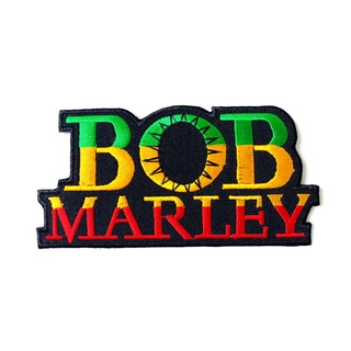 ตัวรีด BOB MARLEY สามสี่ ตัวอักษร ตัวรีดติดเสื้อ ตัวรีด (Size M) อาร์มรีด อาร์มรีดติดเสื้อ