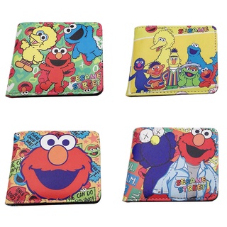 กระเป๋าสตางค์ ใบสั้น ลายการ์ตูนอนิเมะ Sesame Street น่ารัก เป็นที่นิยม