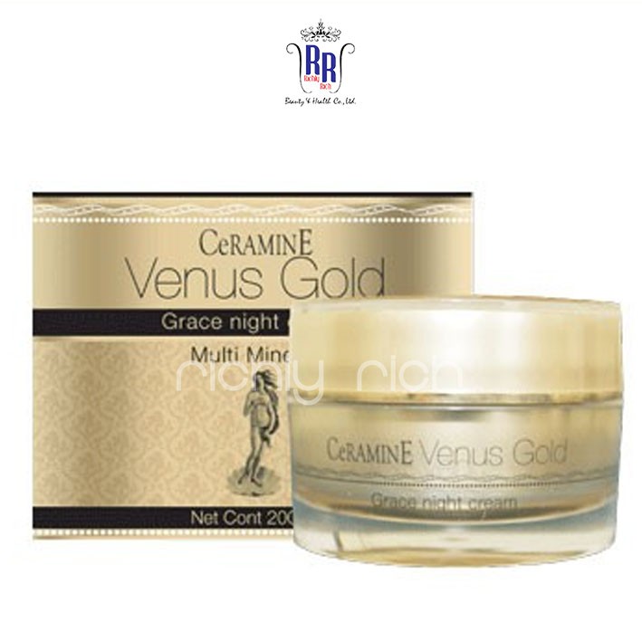 แท้|ส่งไว CERAMINE ครีมบำรุงผิว กลางคืน ลดเลือนริ้วรอย Venus Gold เกรซ ไนท์ครีม บำรุงผิว เซอรามายน์ ริชชี่ริชบิวตี้ – โปรปัง