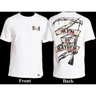 ราคาต่ำสุด!!Nbf3f23r97r เสื้อยืดผ้าฝ้าย พิมพ์ลาย SOA Sons Of Anarchy Of Mayhem Grim Rer Scythe ขนาดเล็ก สําหรับผู้ชายS-3