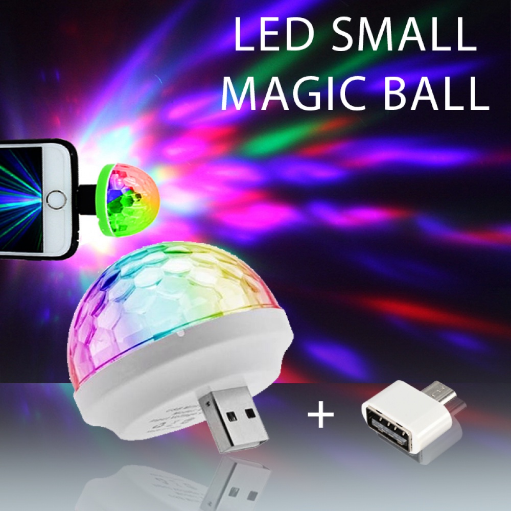 ไฟดิสโก้เทค LED USB ไฟเทค ไฟปาร์ตี้ ดิสโก้บอล กระพริบตามจังหวะเพลง ขนาดพกพา /1017