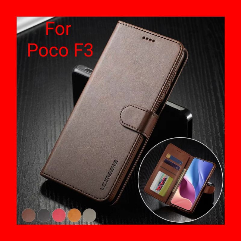 CASE XIAOMI POCO F3 / POCOPHONE F3 /K40 MAGNETIC FLIP CARD SLOT CASING