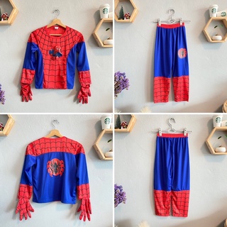 (ส่งต่อ) SPIDERMAN  ชุดเซ็ต 3 ชิ้น เสื้อ+กางเกง+หมวก ไซส์ XL (อก 34”),(เอว 20”)