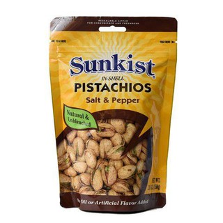 Sunkist Salted &amp; Pepper Pistachios 150g ซันคิสท์ถั่วพิสตาชิโอรสเค็มและพริกไทย 150 กรัม