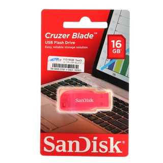 16GB "SanDisk" CRUZER BLADE (SDCZ50C) Pink สินค้ารับประกัน 5 ปี