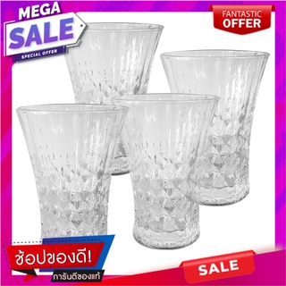 แก้วน้ำ 380ml KECH DIAMOND แพ็ค 4 ใบ แก้วน้ำ TUMBLER 380ml KECH DIAMOND PACK 4