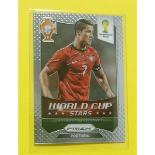 FOOTBALL CARD CRISTIANO RONALDO WORLD CUP STARS  PANINI PRIZM WORLD CUP 2014 #28 / EX CONDITION