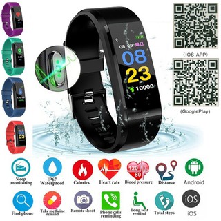 ⌚Ready Stock⌚ ID115 Plus สายรัดข้อมืออัจฉริยะสำหรับ IOS Android Phone Smart Bracelet Bluetooth 4.0 Fitness Tracker Pedom