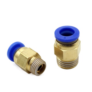 นิวเมติก PU trachea threaded connector quick-connect quick-plug ขั้วต่อโซลินอยด์วาล์ว PC8-02 10-02 pneumatic quick conne