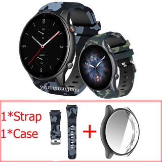 Amazfit GTR 3 Pro สายสมาร์ทวอทช์ สําหรับ Amazfit GTR 3 เคส สายนาฬิกา Amazfit GTR 2 2e เคสสมาร์ทวอทช์ TPU แบบเต็ม