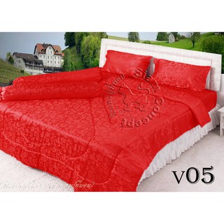 ผ้าแพรปูที่นอน 3.5 ฟุต (SP305 สี Red)