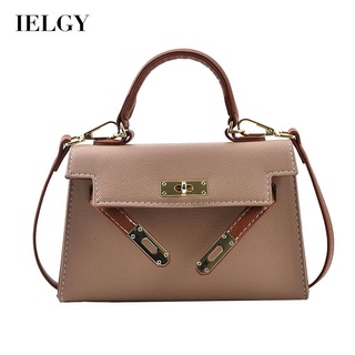 IELGY womens korean style classic shopping lock diagonal bag