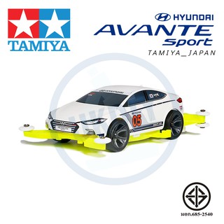 TAMIYA 92382 รถแข่งทามิย่า แท้ HYUNDAI AVANTE Sport (MA CHASSIS) TCK VERSION 1/32 SCALE FLUORESCENT CHASSIS มีมอเตอร์แถม