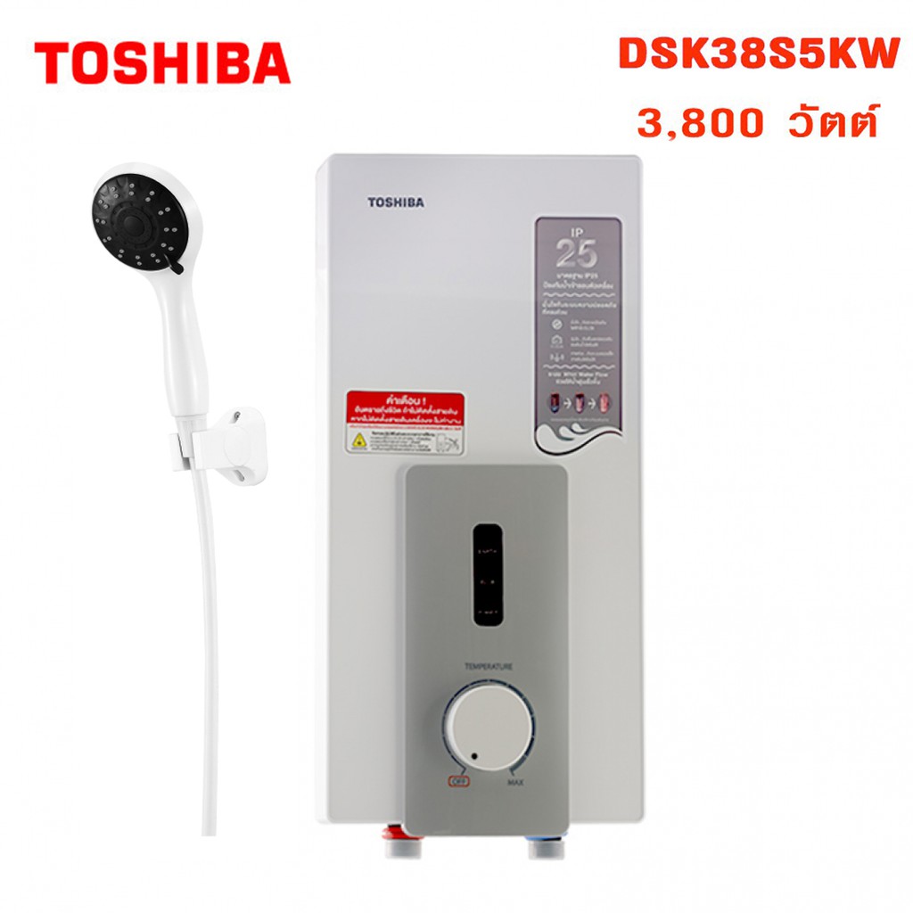 TOSHIBA เครื่องทำน้ำอุ่น (3,800 วัตต์) รุ่น DSK38S5KW