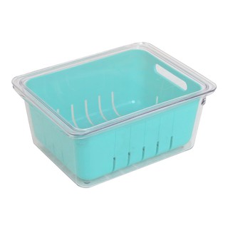 กล่องจัดเก็บในตู้เย็นมีฝา พร้อมตะกร้า 1 ใบ ตะกร้าใส่ของในครัว FRIDGE STORAGE BOX WITH LID &amp; 1BASKET