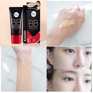 BBครีมรองพื้น【แตงโมมะเขือเทศ 30g】คุมมัน ปกปิดสิว &amp; กันแดด Baby Bright Watermelon &amp; Tomato Matte BB Cream SPF45 PA++ 30g