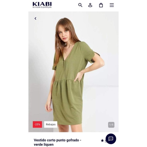 Kiabi เดรส สีเขียวขี้ม้า