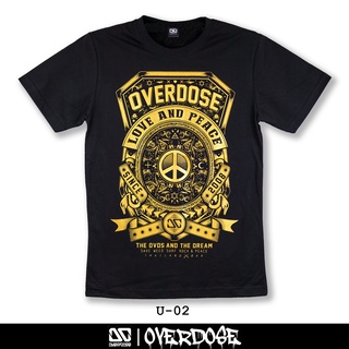 Overdose T-shirt เสื้อยืดคอกลม สีดำ รหัส U-02(โอเวอโดส)