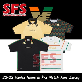 【SFS】เสื้อกีฬาแขนสั้น ลายทีมชาติฟุตบอล Venice VENEZIA 22-23 ชุดเหย้า คุณภาพสูง ไซซ์ S-2XL