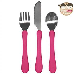 Green Sprouts Learning Cutlery Set Pink