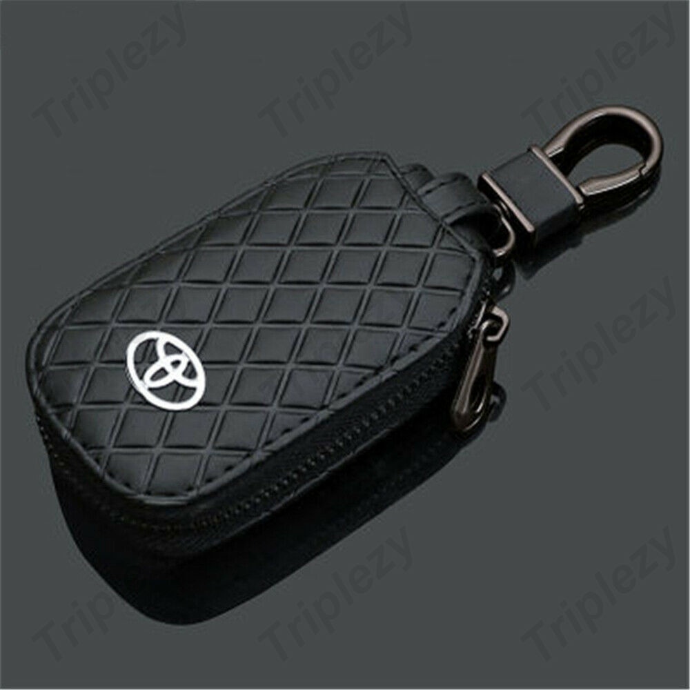 เคสกุญแจรีโมทรถยนต์ แบบหนัง ฝาพับ ประดับเพชร สําหรับ Toyota Innova Kijang Avanza Rush Fortuner Corolla Altis Cross Yaris Camry RAV4 CHR Land Cruiser Prado