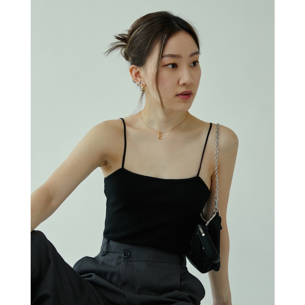 RUMON OFFICIAL - Knit Backless Halter Tank Top เสื้อครอปคล้องคอผ้า knit ...