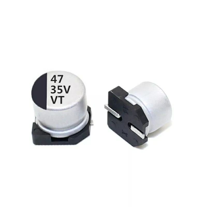 capacitor กระป๋องเงิน smd 47uf 10v 16v 25v 35v 50v สินค้าใหม่พร้อมส่ง