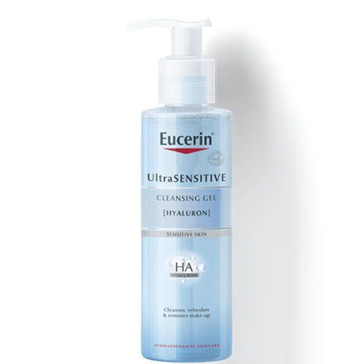 Eucerin Ultrasensitive Cleansing Gel ยูเซอรีน อัลตร้าเซ็นซิทีฟ คลีนซิ่ง เจลล้างหน้า 200ml. (แพคเกจไทย)