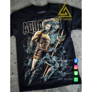 BT 132 Aquaman อควาแมน เสื้อยืด สีดำ BT Black Timber T-Shirt ผ้าคอตตอน สกรีนลายแน่น S M L XL XXL