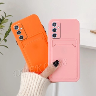 จัดส่งฟรีเคสโทรศัพท์ Samsung Galaxy M52 M32 A52S A03S 2021 New Phone Casing Skin Feel TPU Softcase with Wallet Card Bag Solid Color Black Pink Back Cover Case SamsungM52 SamsungA52s เคส