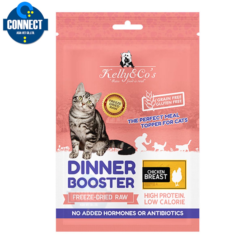 KELLY AND CO'S เคลลี่แอนด์โค ผงโปรตีน โรยอาหาร สูตร อกไก่ สำหรับแมว เบื่ออาหารง่าย ช่วยให้ขนนุ่มสวย 