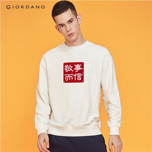 GIORDANO MEN Graphic crewneck sweatshirt 91099624