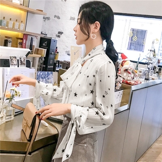 ขายดีหนักมากๆ เซ็กซี่เบาๆ เสื้อชีฟองแขนยาวคอปก ใส่สบาย เรียบๆแต่เริ่ดเว่อ ดาราเซเลปใส่กันเพียบ