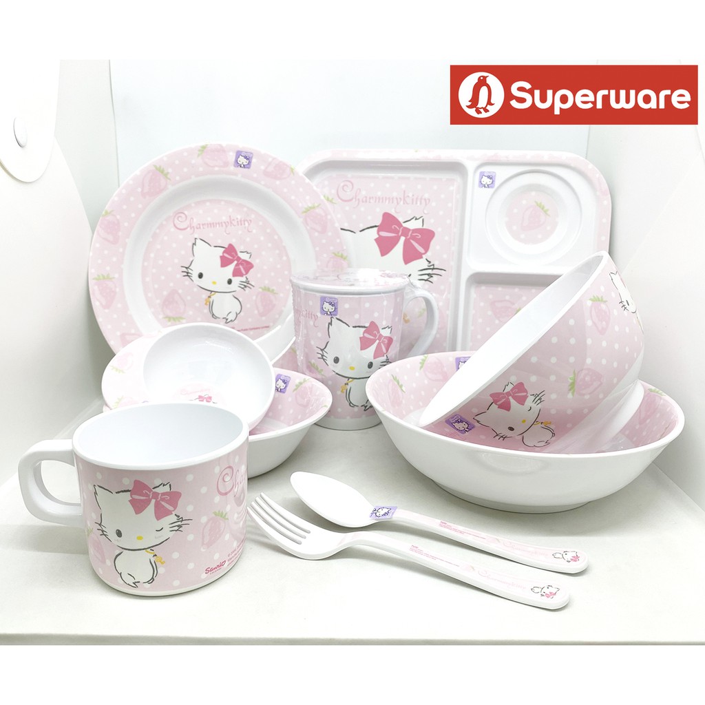 คิตตี้ ชาร์มมี่ จานเมลามีน ช้อนส้อม แก้วน้ำ Kitty ศรีไทยซุปเปอร์แวร์ Superware [ขายเป็นชิ้น/เลือกรหัสสินค้า]