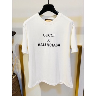 เสื้อยืดแขนสั้น คอกลม พิมพ์ลายตัวอักษรกราฟฟิติ Gucci สําหรับผู้ชาย และผู้หญิง