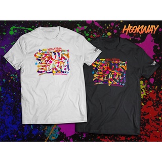 Hookway เสื้อยืดคอกลมแขนสั้นพิมพ์ลาย รบสต Parody T-Shirt ผ้าคอตต้อน100%