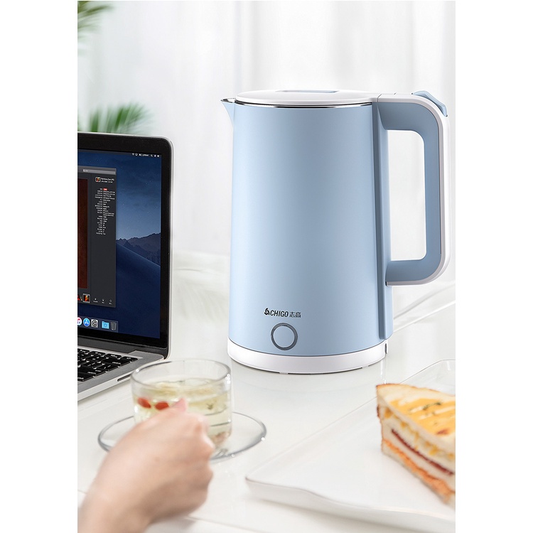 2L Zhigo (CHIGO) Electric Water Bottle Boiling Stainless Steel Double