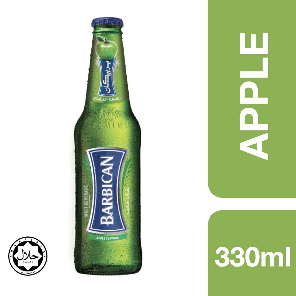 Barbican Malt Beverage Apple Flavour 330ml x 6 ++ บาร์บิคาน เครื่องดื่มมอลต์สกัด รสแอปเปิ้ล ขนาด 330ml x 6