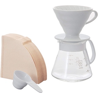 Hario ฮาริโอะ V60 ชุดดริปกาแฟเซรามิก XVDD-3012W k733