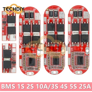 Bms 1S 2S 10A 3S 4S 5S 25A Bms 18650 ลิเธียมไอออน ลิเธียม ป้องกันแบตเตอรี่ แผงวงจรโมดูล