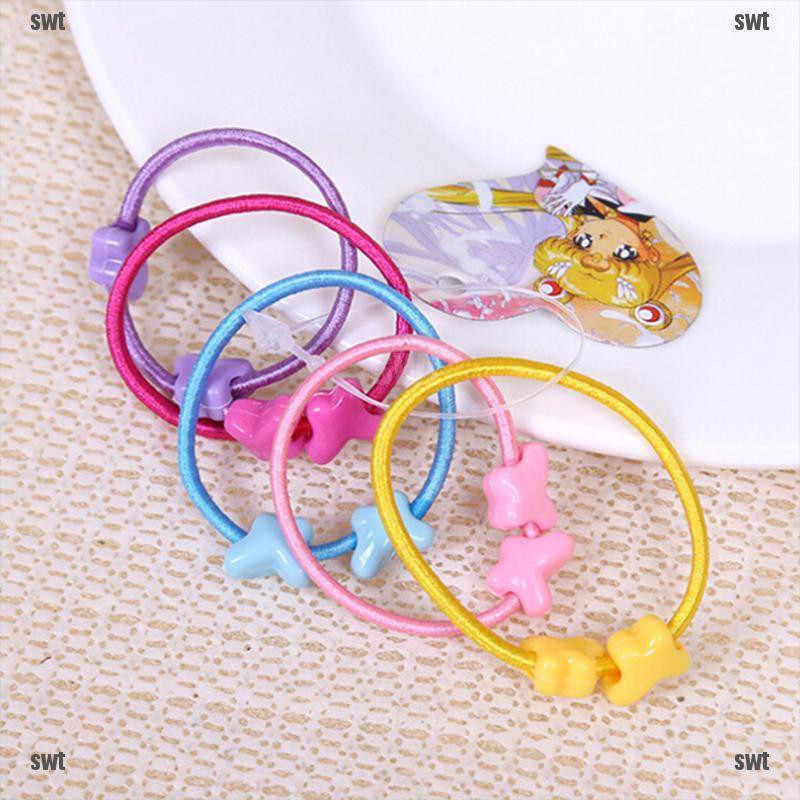 newc 20Pcs Assorted Elastic Rubber Hair Rope Band Ponytail Holder for Kids Girl