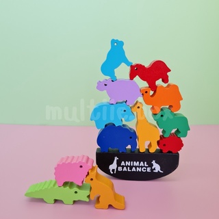 Animal Balance Building Block เกมส์ตัวต่อสัตว์ ของเล่นเสริมพัฒนาการเด็ก