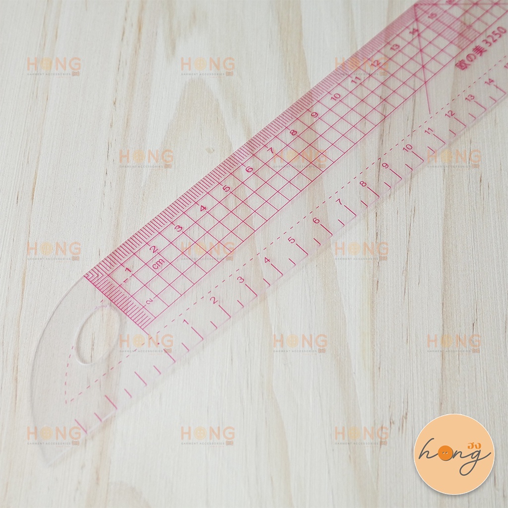 ไม้บรรทัดสำหรับแพทเทิร์นเสื้อผ้า Dress Making Pattern Ruler Kearing #TG-01852 (3250)-60CM [พร้อมส่งในไทย]